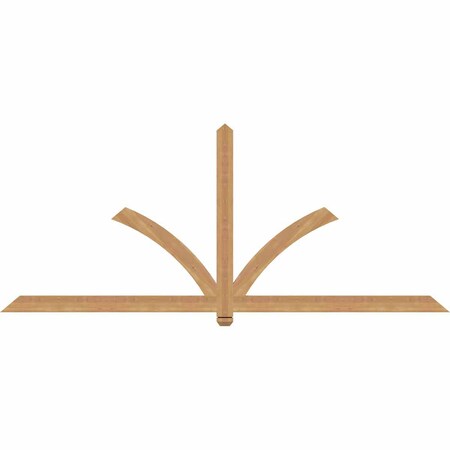 Ekena Millwork Redmond Smooth Timber Gable Bracket, Western Red Cedar, 96"W x 40"H x 1 1/2"D x 3 1/2"F, 10/12 Pitch GBW096X40X0204RED00SWR